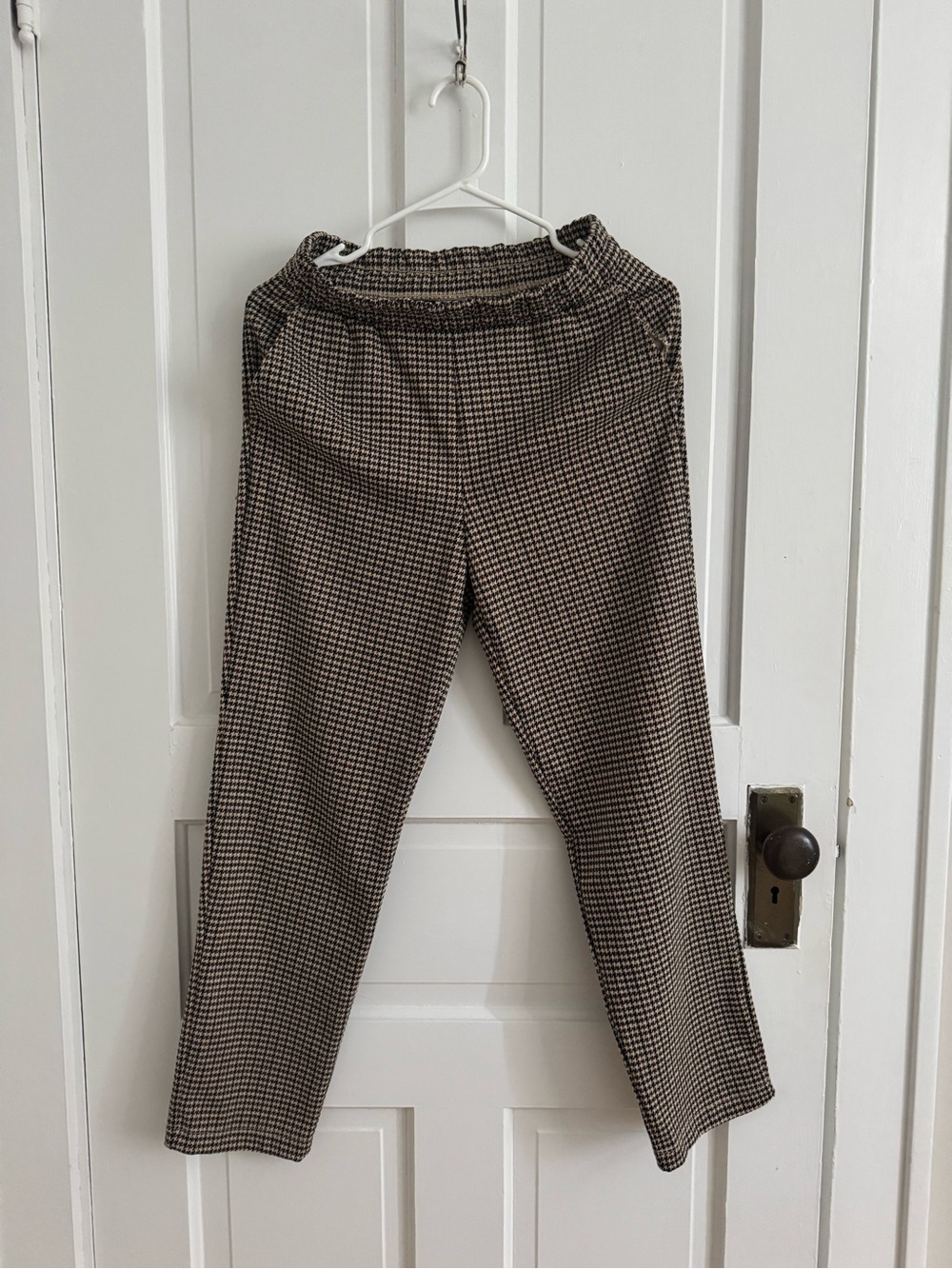 a new day Houndstooth Pull-On Pants - Brown, Black, Cream
